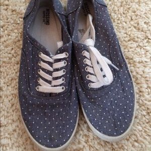 Chambray Polka Dot Sneaker size 7